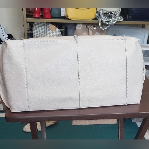 EUC The Sak Los Feliz Leather Large Tote Bag in White - Picture 5 of 8